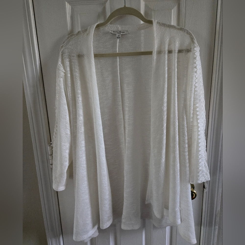 Sheer White Cardigan